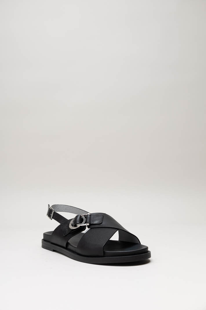 Zwart Sandaal plat