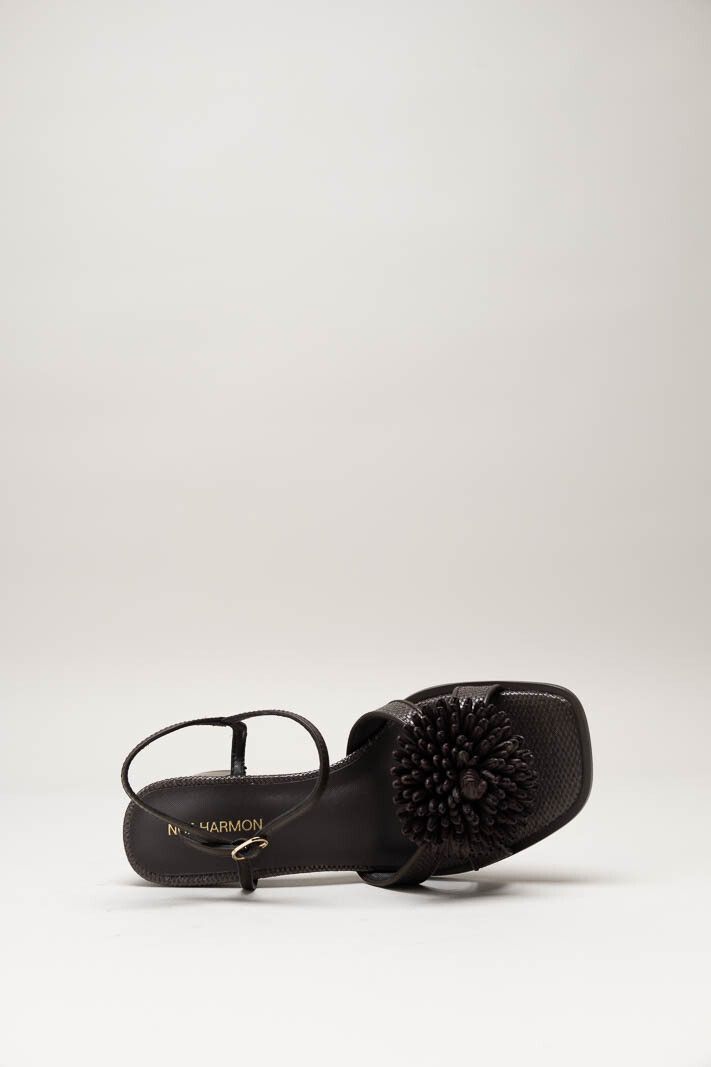 Donkerbruin Sandaal hak image