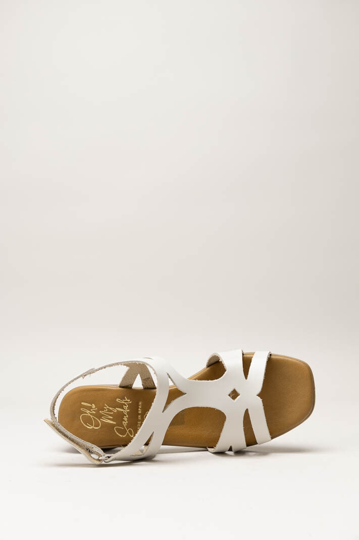 Lichtbeige Sandaal hak image