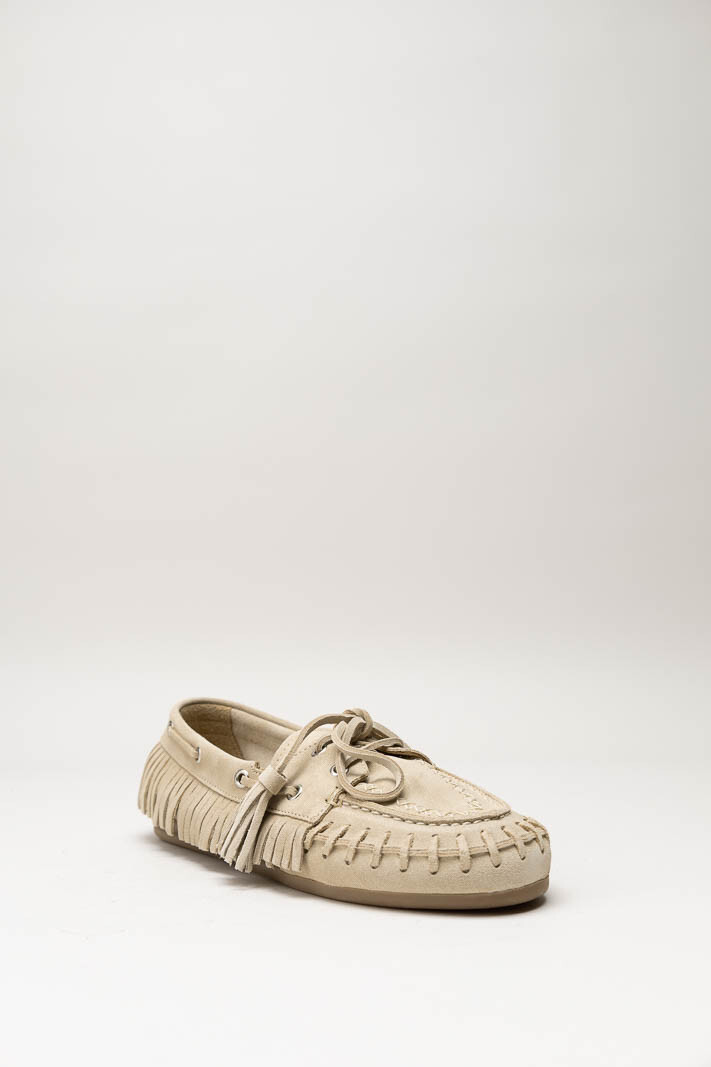 Lichtbeige Bootschoen