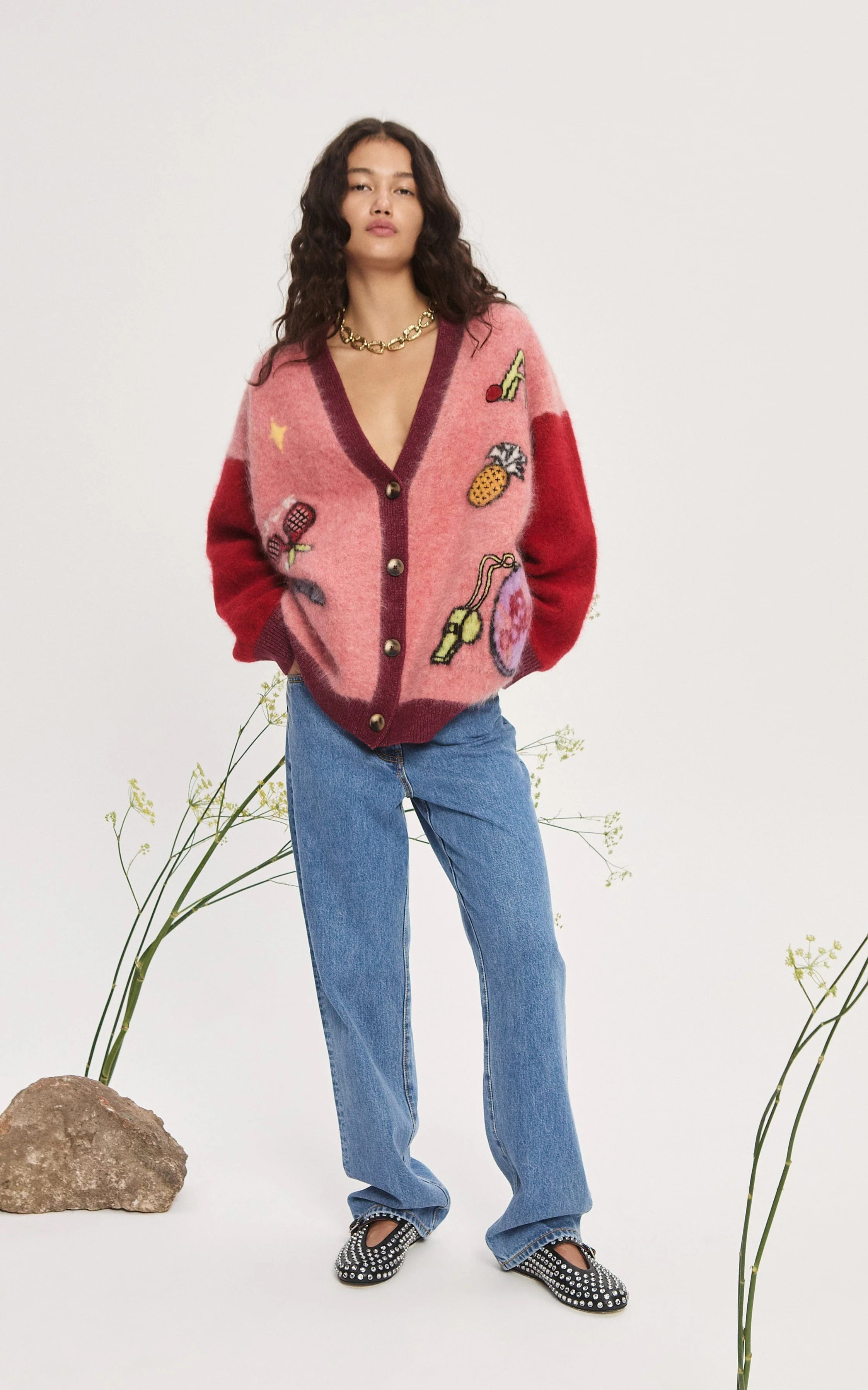 Roze Cardigan