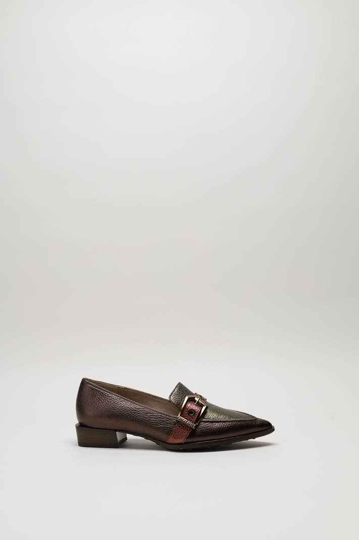 Donkerbruin Mocassin hak