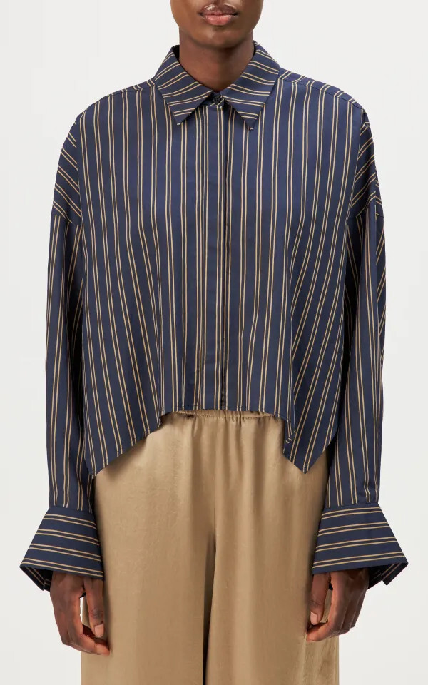 Marineblauw Blouse