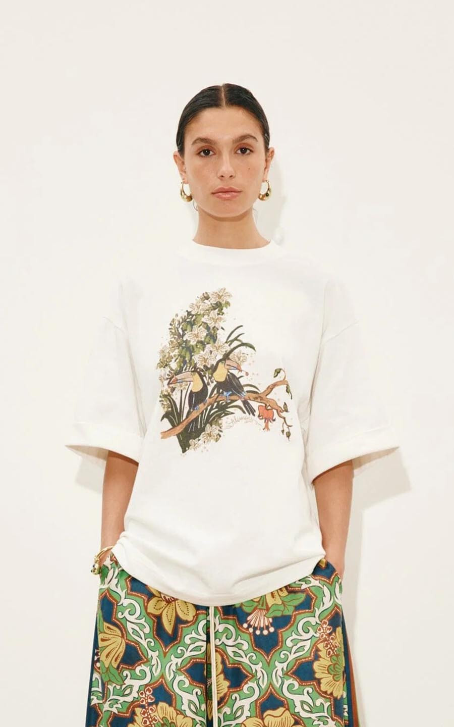 Gebroken wit T-shirt/top