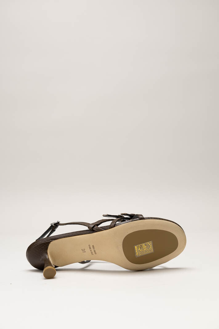 Donkerbruin Sandaal hak image