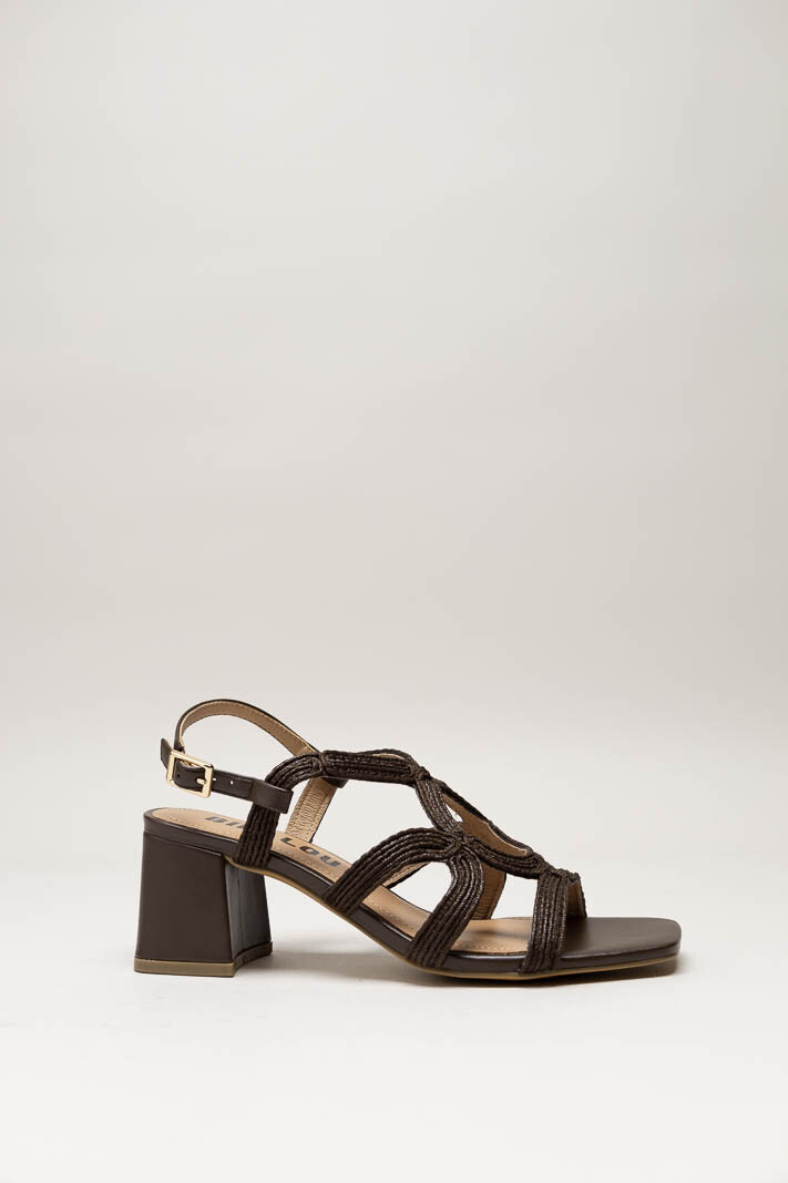 Donkerbruin Sandaal hak