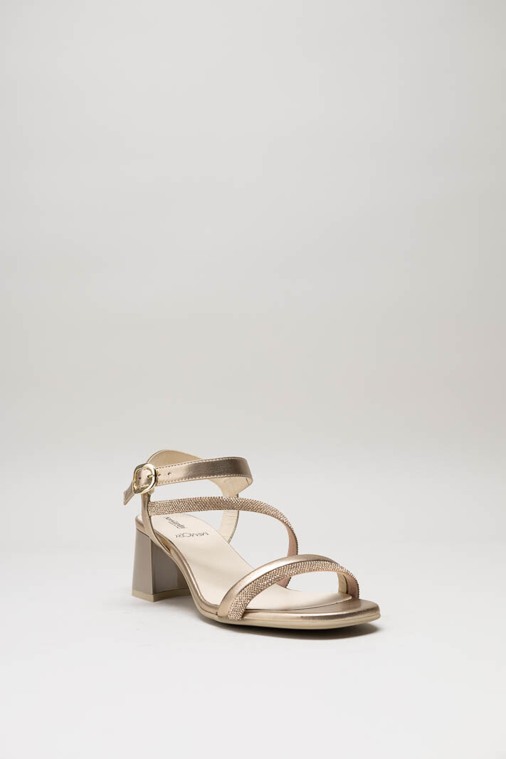 Rosegoud Sandaal plat