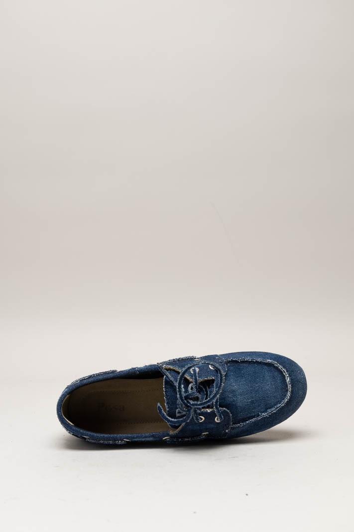 Blauw Bootschoen image