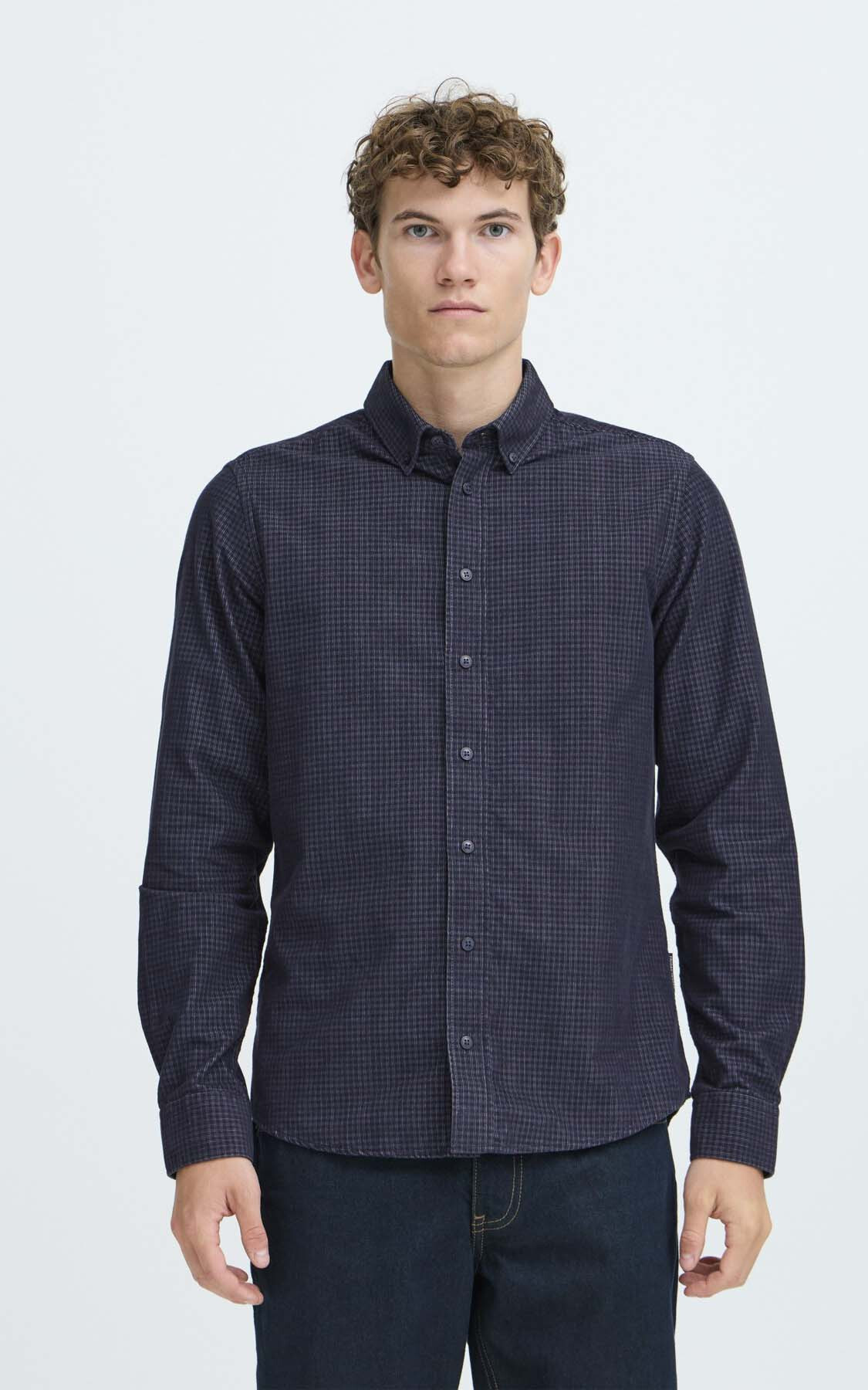 Donkerblauw Hemd