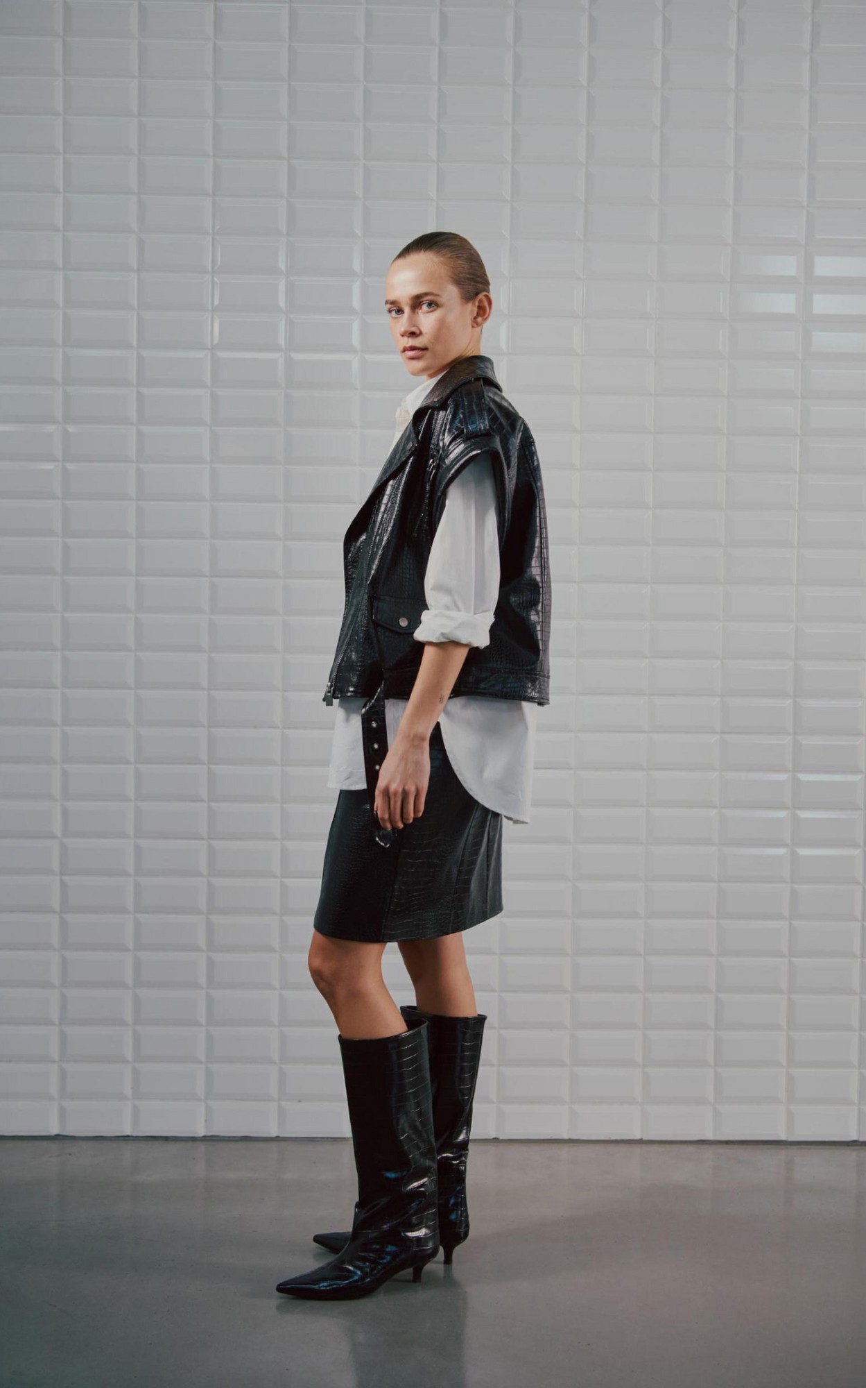 Zwart Vest mouwloos image