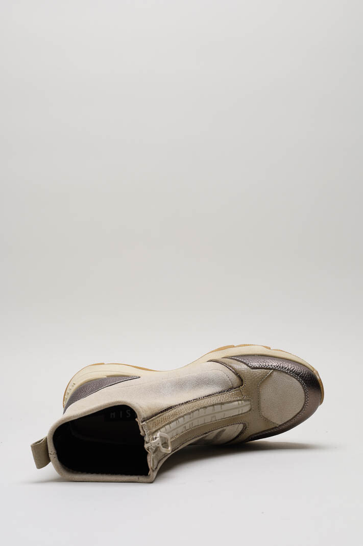 zoom in on Taupe Enkellaars plat image Taupe Enkellaars plat image