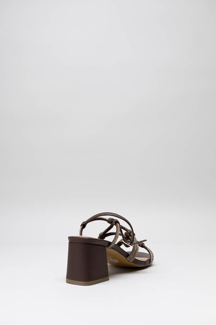 Donkerbruin Sandaal hak image