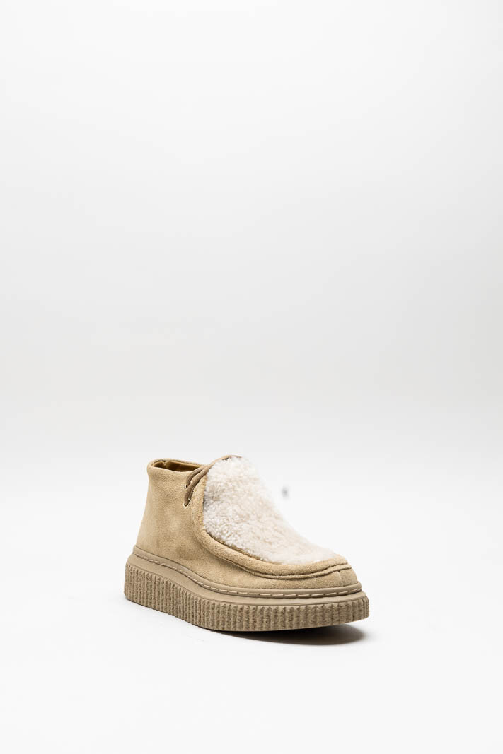 Beige Veterschoen Beige Veterschoen