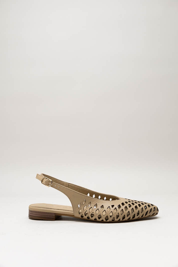 Donkerbeige Ballerina