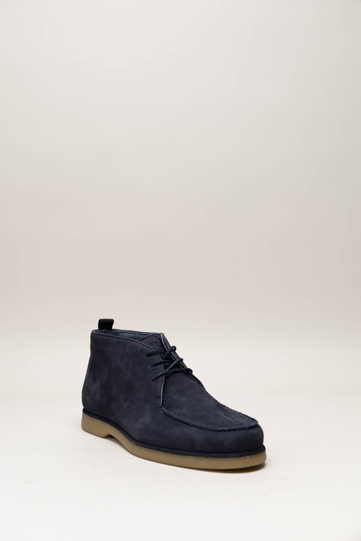 Donkerblauw Veterschoen hoog