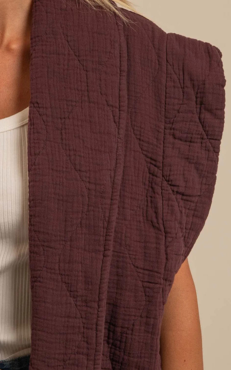Bordeaux Vest mouwloos image