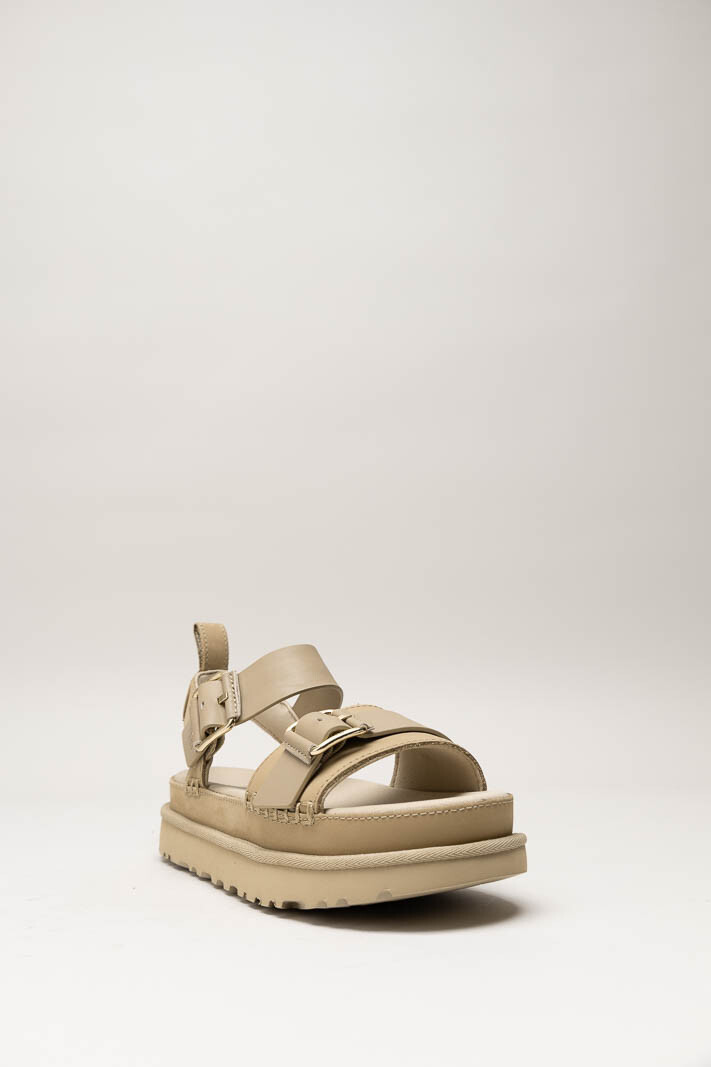 Beige Sandaal sleehak