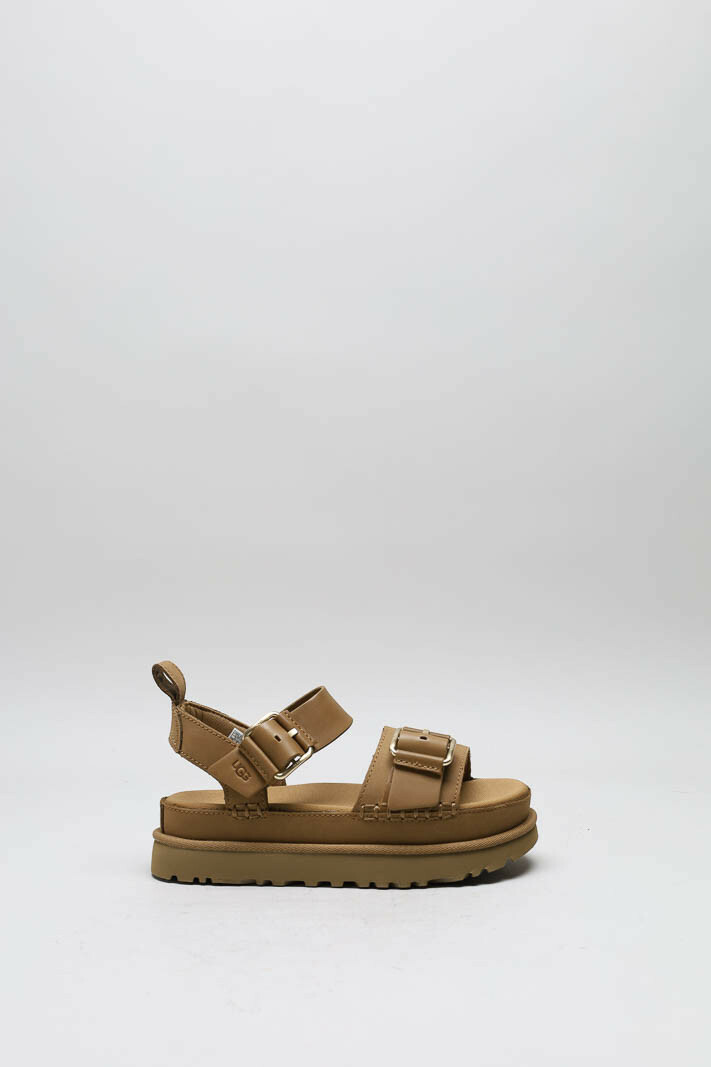 Bruin Sandaal plat