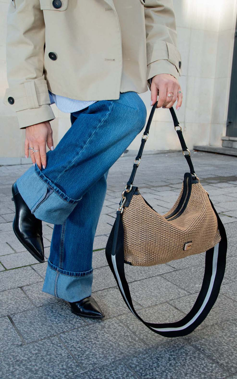 Beige Schoudertas image