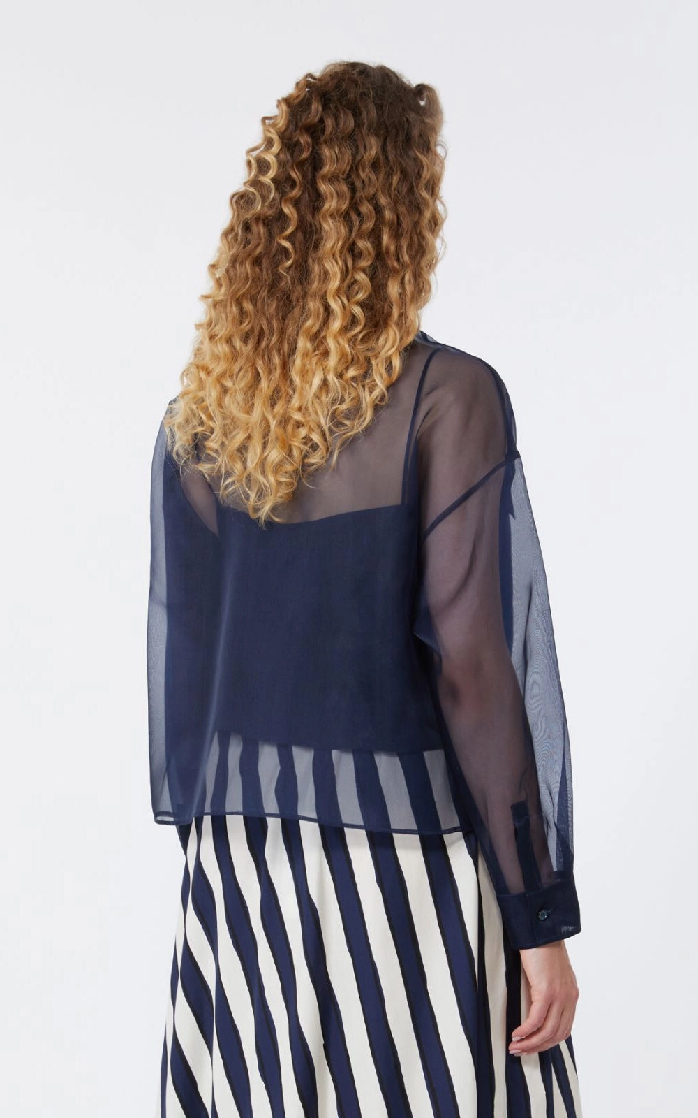 Marineblauw Blouse
