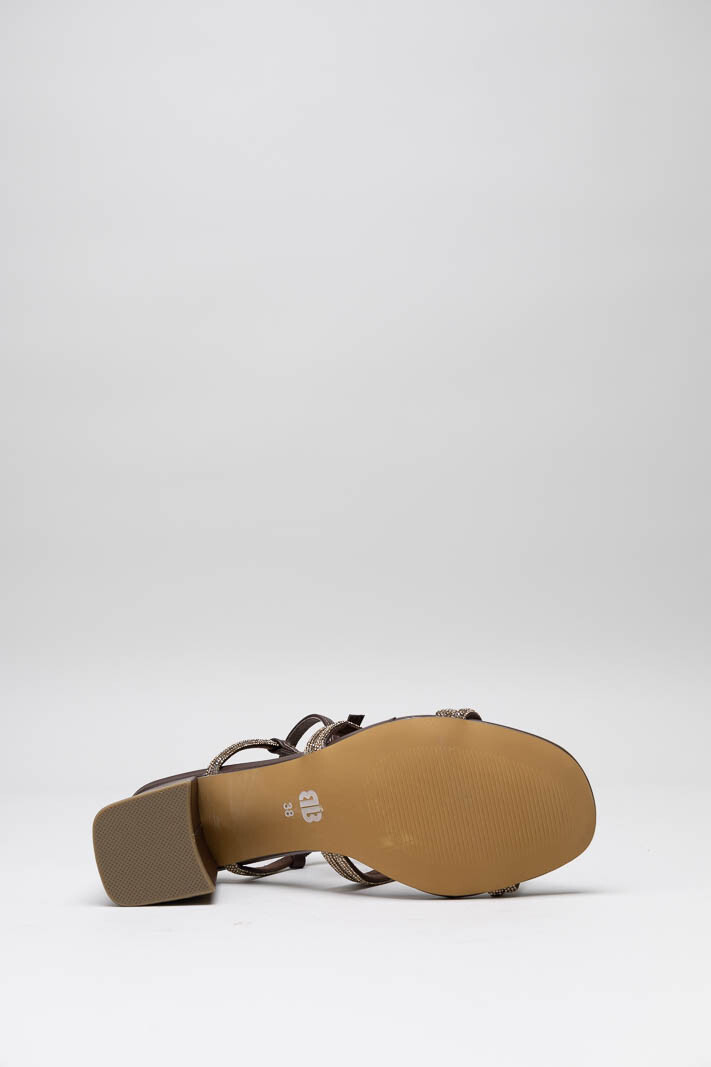 Donkerbruin Sandaal hak image