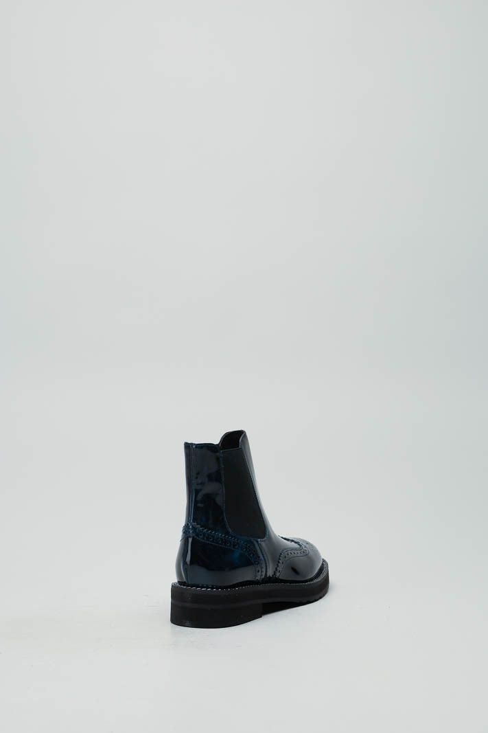 zoom in on Blauw Enkellaars plat image Blauw Enkellaars plat image