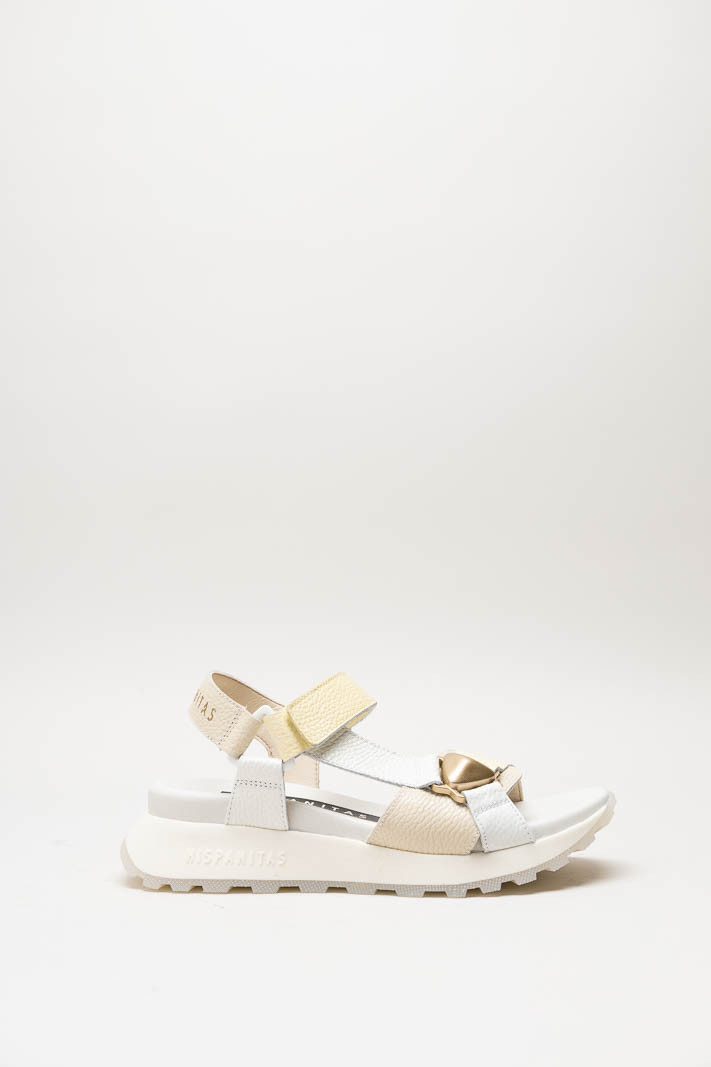 Multi beige Sandaal plat