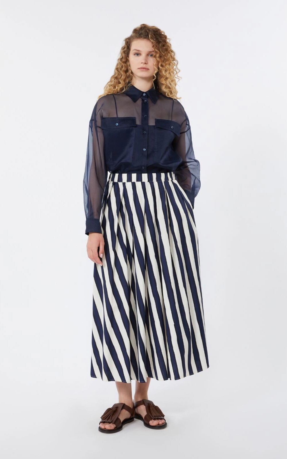 Marineblauw Blouse image