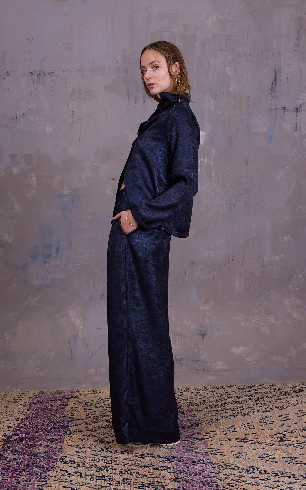 Donkerblauw Blouse
