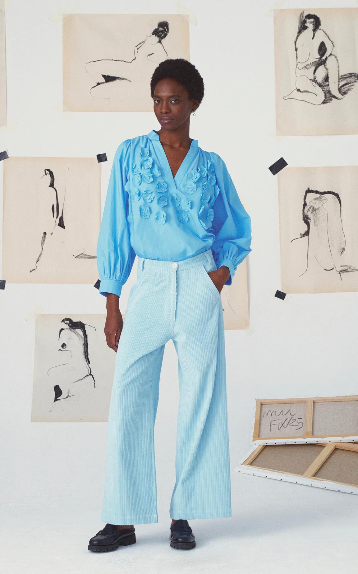 Lichtblauw Blouse image