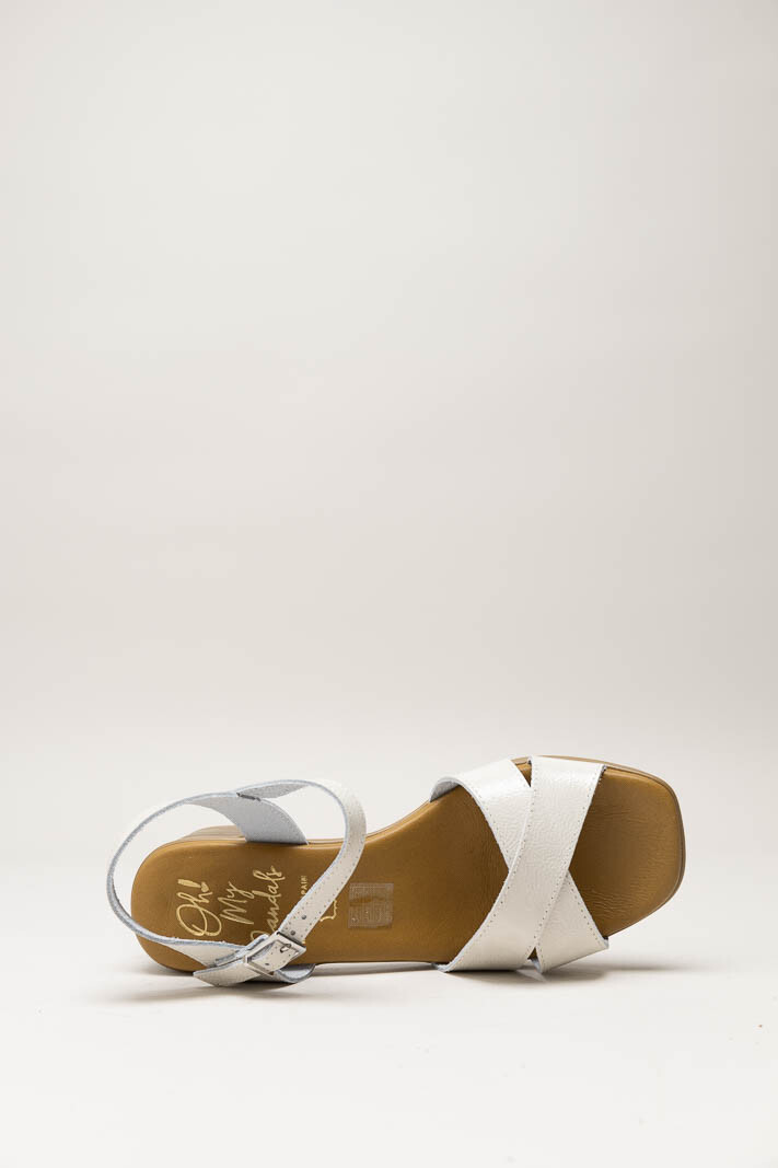 Lichtbeige Sandaal hak image