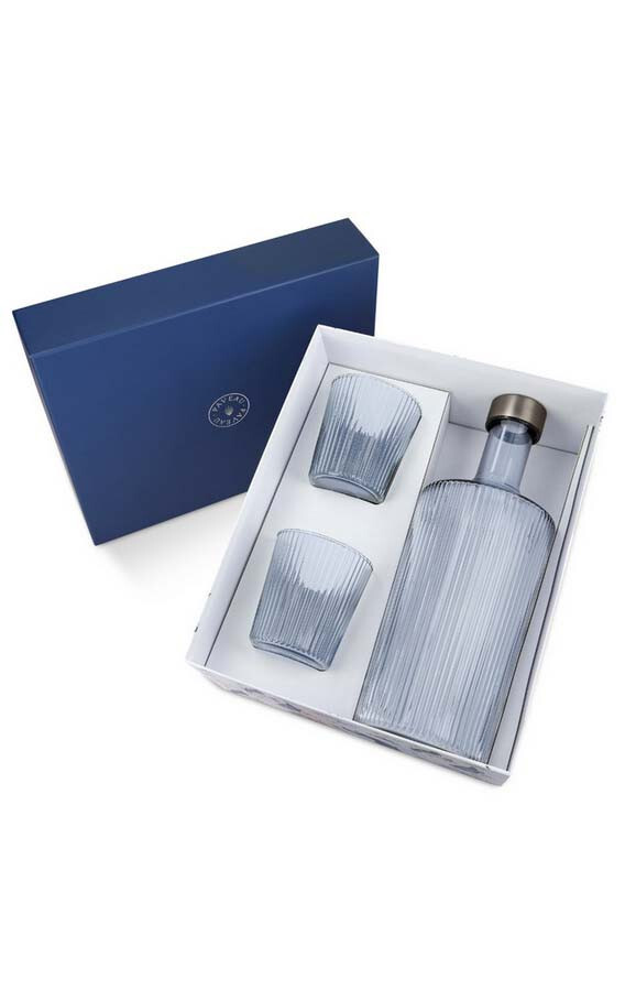 Blauw Servies en glazen