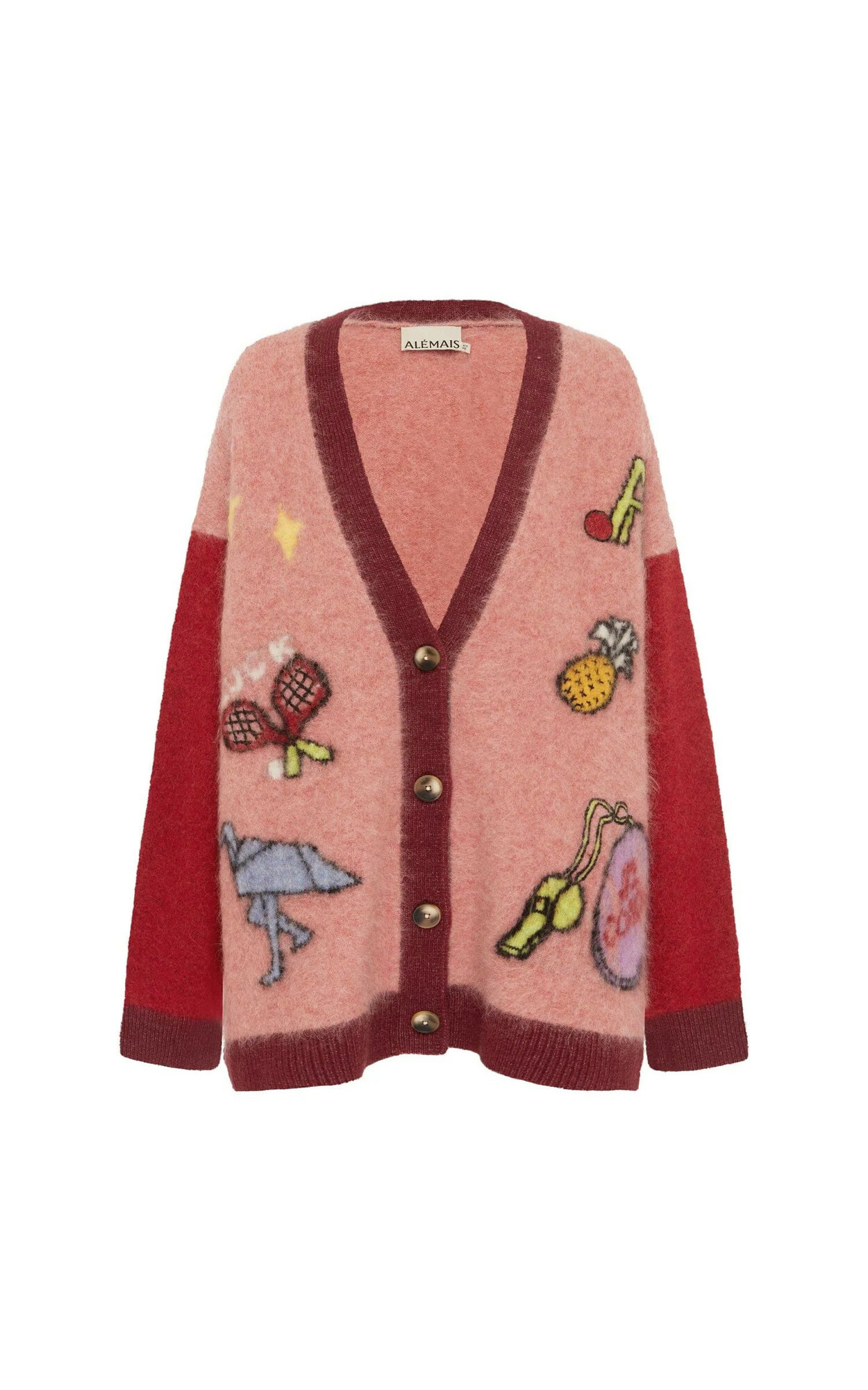 zoom in on Roze Cardigan image Roze Cardigan image