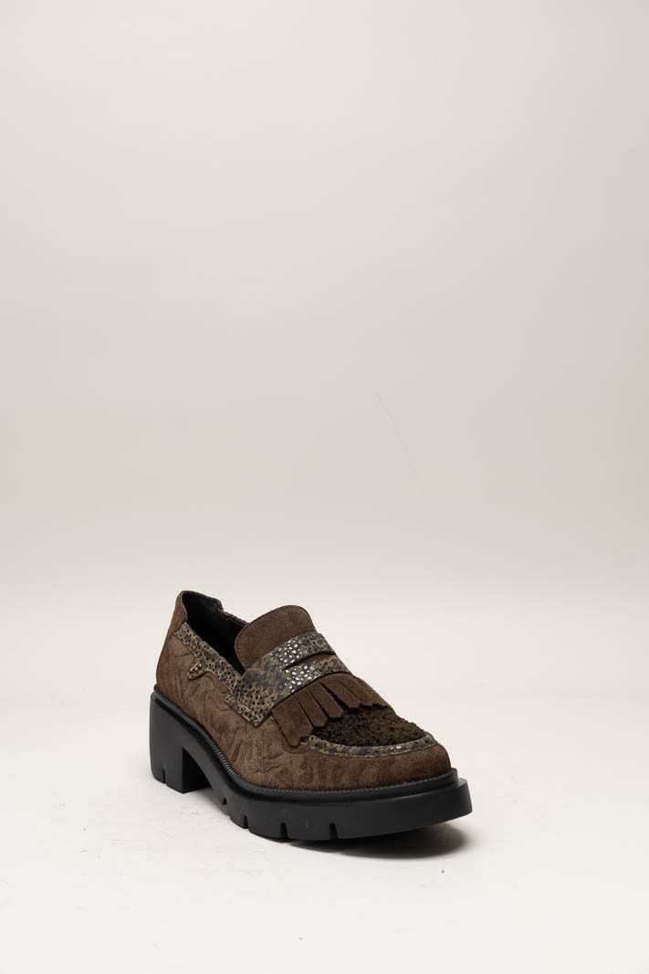 Donkerbruin Mocassin hak