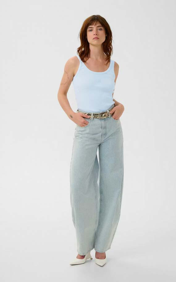 Lichtblauw T-shirt/top