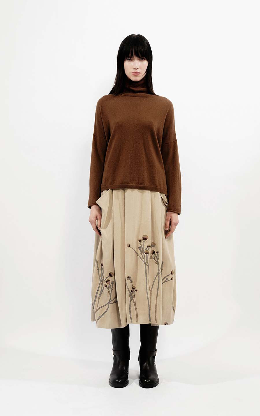 Multi beige Rok