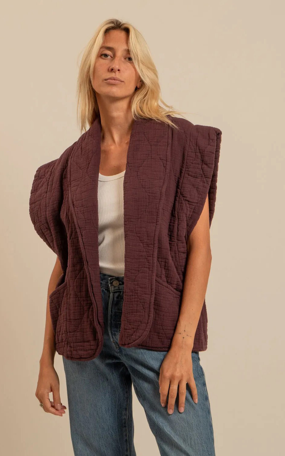 Bordeaux Vest mouwloos image