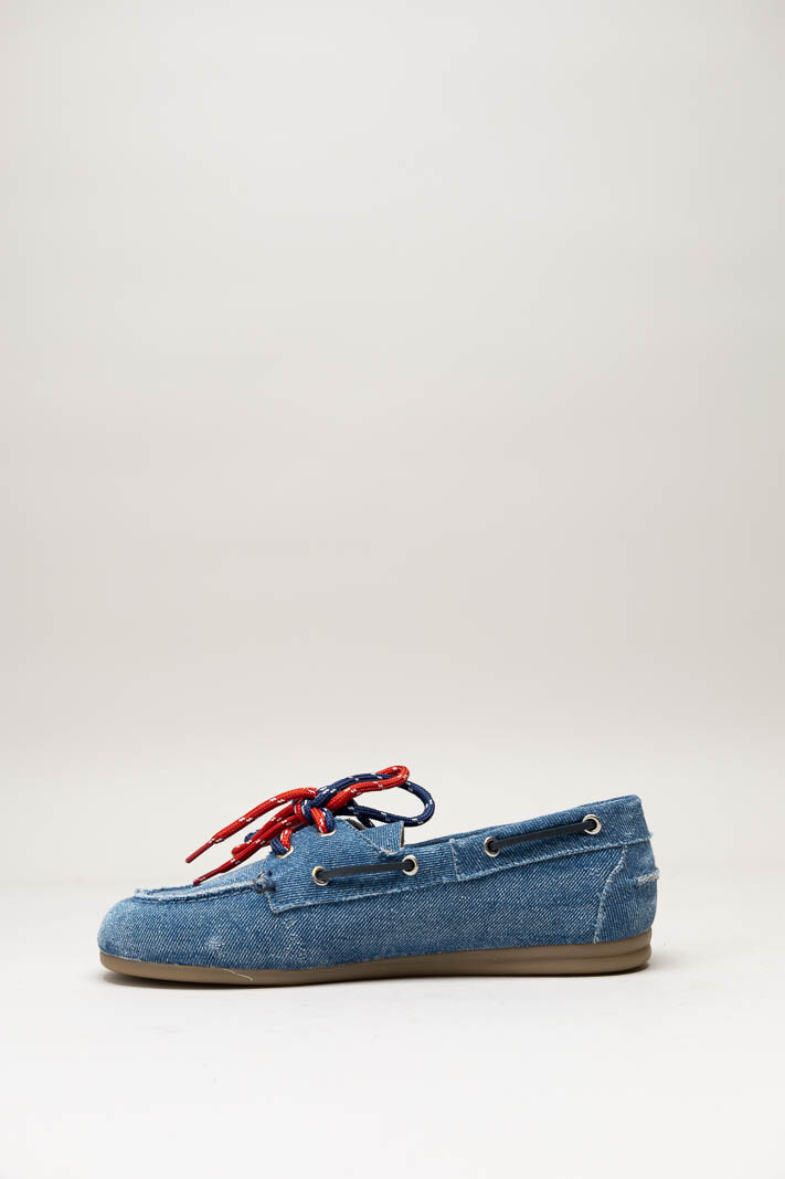 Blauw Bootschoen image