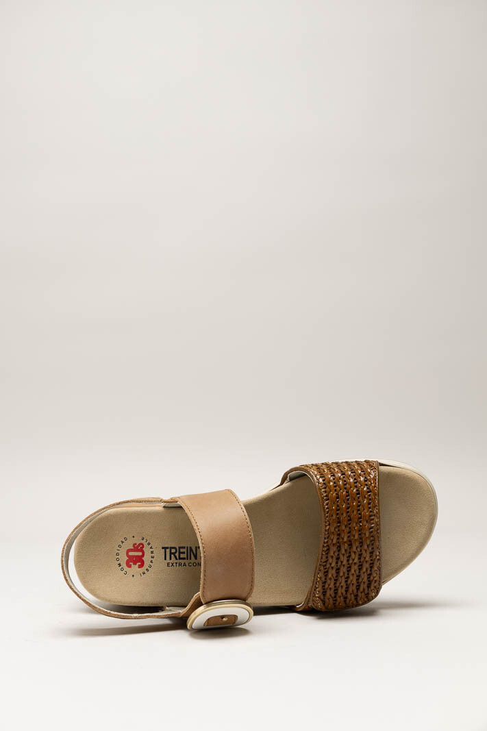 Cognac Sandaal sleehak image