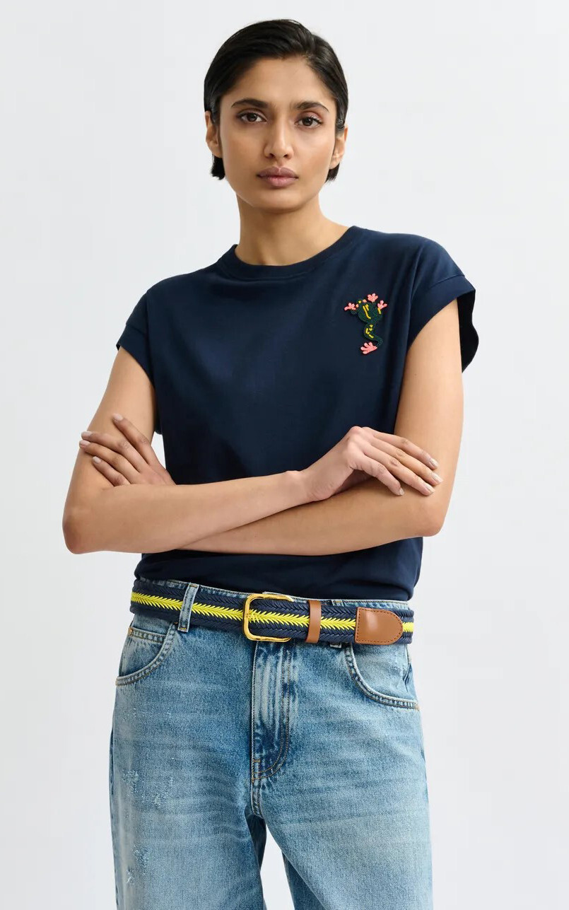 Marineblauw T-shirt/top