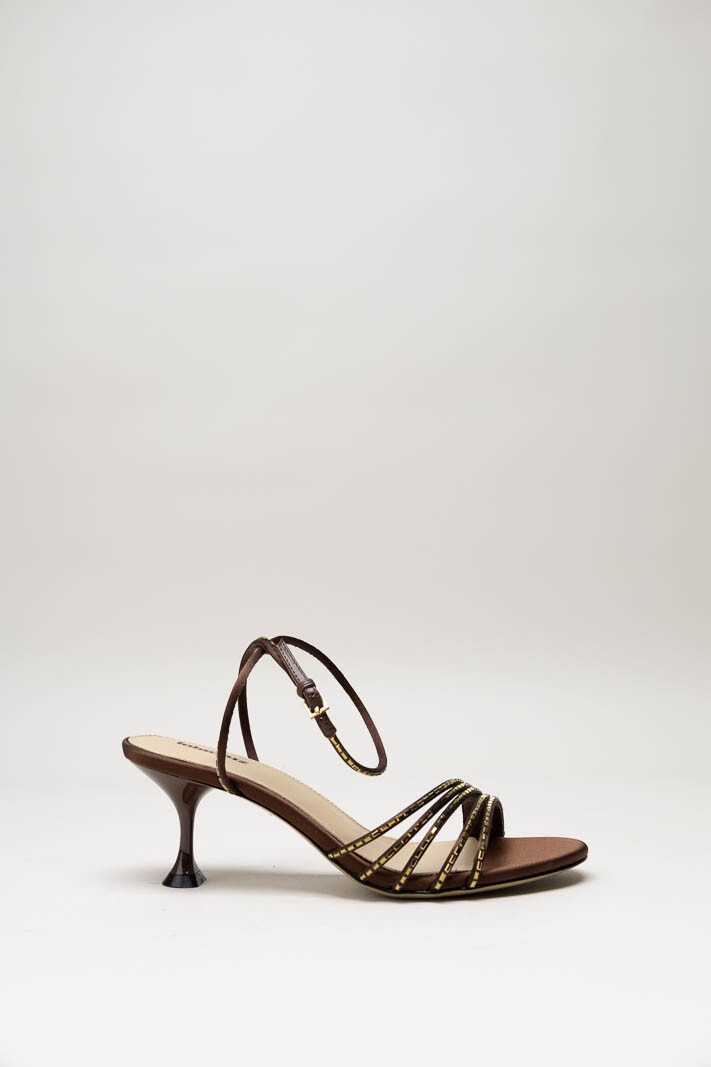Donkerbruin Sandaal plat