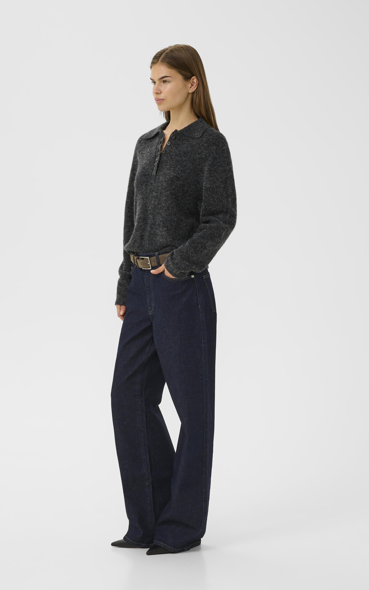 Donkergrijs Sweater/trui image