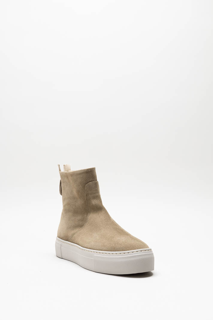 Beige Enkellaars plat