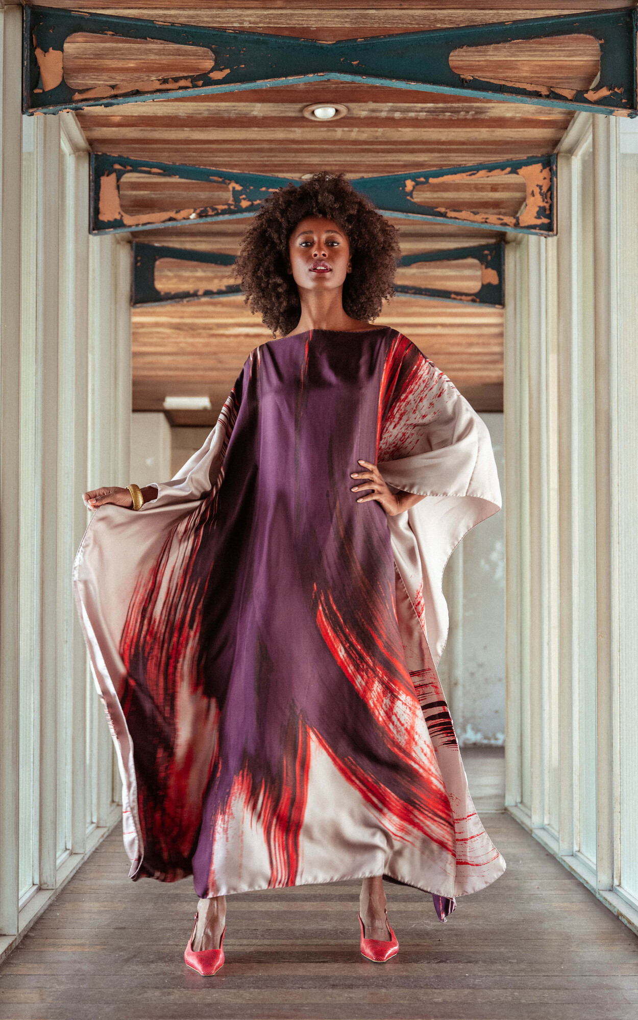 Aubergine Jurk image