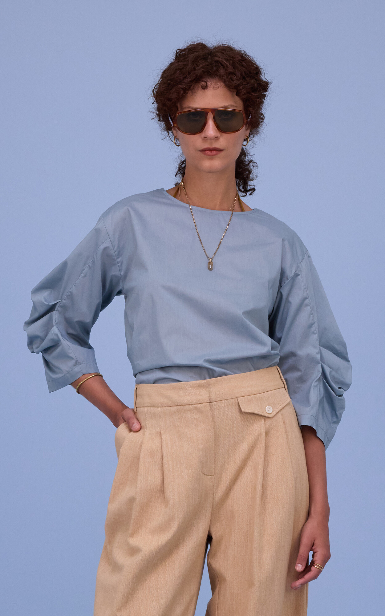 Blauw Blouse
