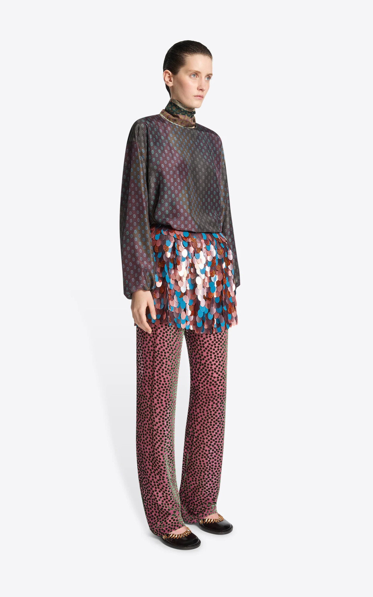 Donkerroze Broek image