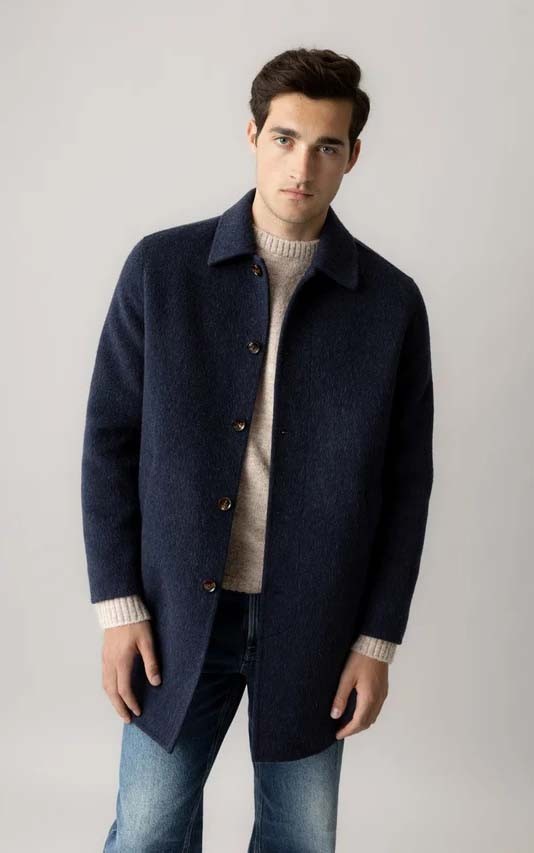 Marineblauw Jas