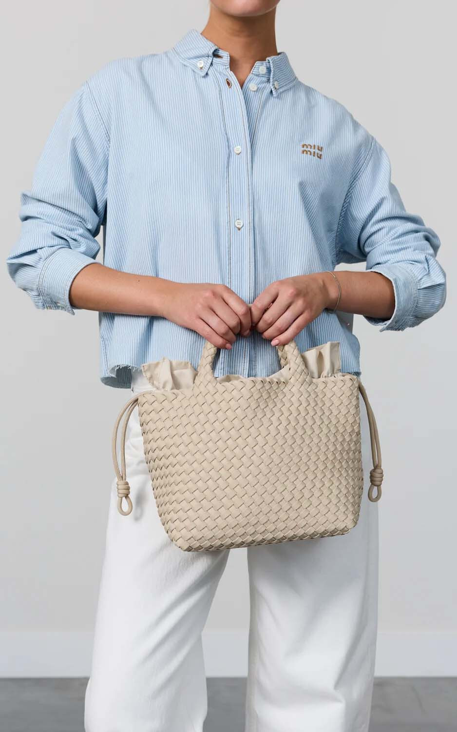 Lichtbeige Handtas image