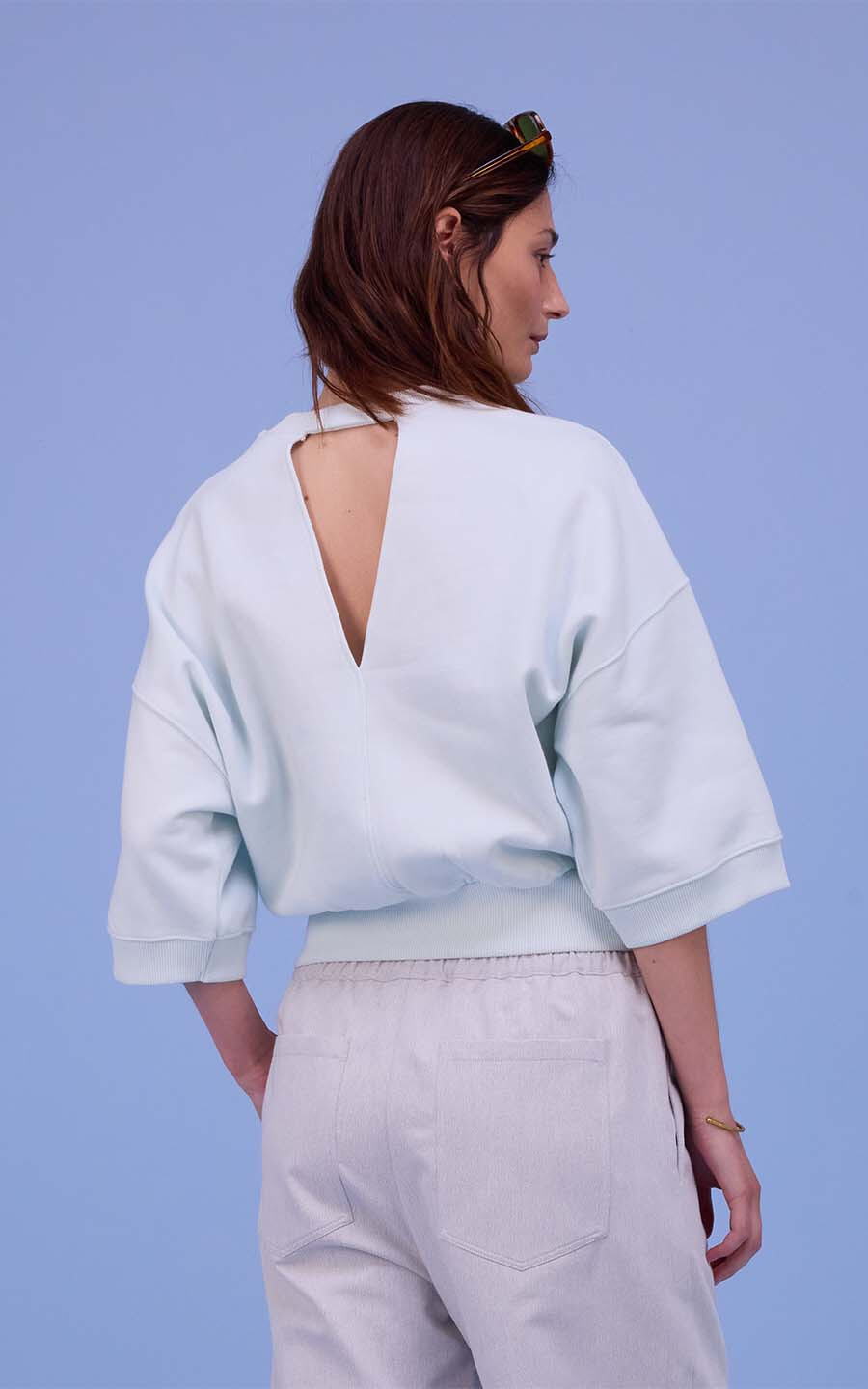 Lichtblauw T-shirt/top