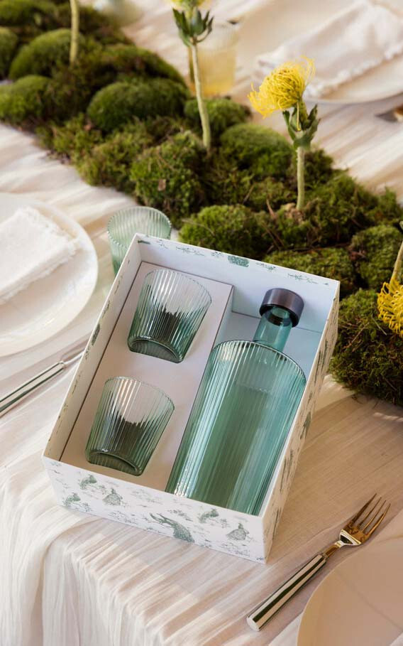 Groen Servies en glazen